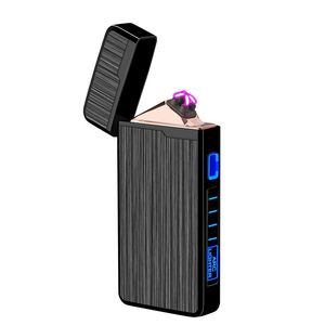 Colorido a prueba de viento USB Carga cíclica ARC Encendedor Diseño innovador portátil Interruptor de luz LED para hierba Cigarrillo Tabaco Fumar Titular DHL Gratis