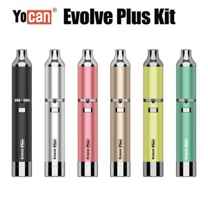 Authentique Yocan Evolve Plus E Kits de cigarettes Vaporisateur de cire 1100mAh Batterie Vape Pen 6 couleurs Nouvelle version pour atomiseur à fil 510