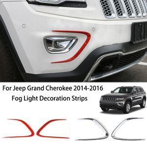 Bandes de décoration antibrouillard de pare-chocs avant de voiture ABS pour Jeep Grand Cherokee 2014-2016 accessoires extérieurs