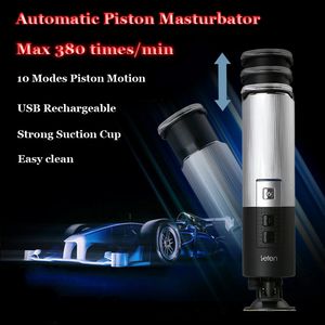 Masturbateurs masculins automatiques, Leten Piston Rétractable Masturbation Tasse Rechargeable Mains Libres Masturbateur Machine Sex Toys pour Homme S18101709