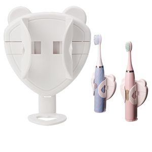 Soporte para cepillo de dientes automático, herramienta de almacenamiento montada en la pared con cierre por gravedad para baño, autoadhesivo, para cepillos de dientes eléctricos