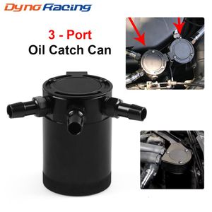Autoleader Aluminium Baffled Car Oil Catch Can Réservoir Séparateur Réservoir Universal Oil Catch Tank Cans 3 Hole250k