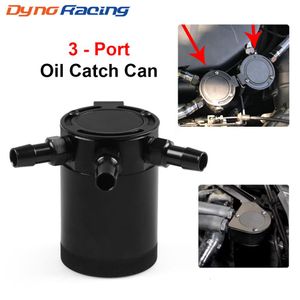 Autoleader Aluminium Baffled Car Oil Catch Can Réservoir Séparateur Réservoir Universal Oil Catch Tank Cans 3 Hole279P