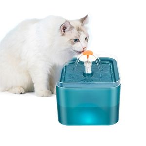 Automatic Cat Drinking Fountain with LED Lighting USB Pet Water Dispenser Recirculate Filtring for Fresh Clean 220323