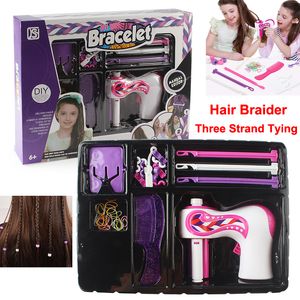 Machine à tresser les cheveux électrique automatique, Machine à tresser les cheveux à trois brins, outils de coiffure magiques avec Bracelet pour bricolage, jouet de beauté pour enfants filles
