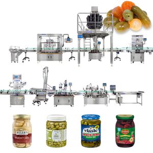 Automatic Kimchi Bottle Filling Machine Marinade Pickle Jam Filling LIne Machine With Multihead Weigher