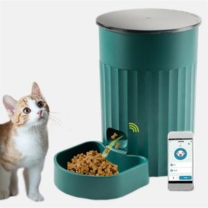 Bol automatique intelligent pour animaux de compagnie, avec télécommande App et plan d'alimentation chronométré, distributeur de nourriture pour chiens et chats, 220323
