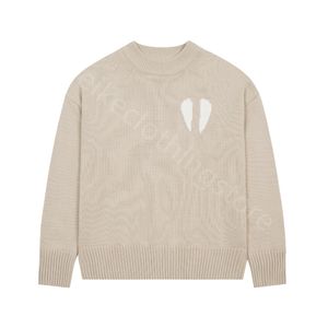 Осенний классический пуловер с вышивкой и большим сердцем, с круглым вырезом, вязаный свитер, майка