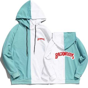 Otoño sección delgada nueva marca de ropa deportiva para hombres Backwoods estampado pulóver sudaderas con capucha hombres mujeres Hip Hop Sudadera con capucha sudaderas X0804