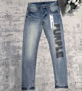 Automne Hiver Mode Hommes Denim Pantalon Idéal pour Casual Vintage Styles Délavés Violet Jeans Pantalons Bas Nouvelles Couleurs 23FW 0105