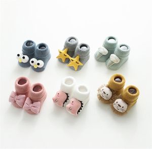 Automne hiver filles née Cartoon Animal Baby Boy Boy Socks Anti Slip Coton Sock Coton Chores 2207211998062