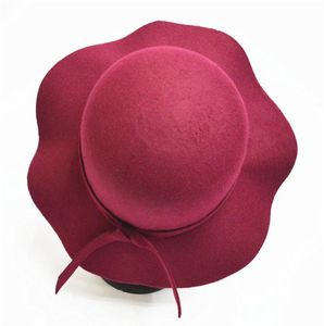Chapeaux d'hiver automne pour enfants filles doux vintage en laine de laine en feutre Fedoras solide floppy cloche large chapeaux de chapeaux pour enfants5391710