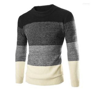 Suéter de moda de otoño e invierno para hombre, suéteres cálidos informales de marca para hombre, suéter de punto 2022, jersey ajustado con cuello redondo, venta al por mayor para hombre