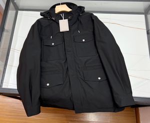 Automne hiver nouvelle veste pour hommes mode poche couture design noir cargo manteau de luxe veste de créateur