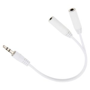 Cable divisor Aux Y Jack de 3,5mm 1 macho a 2 hembra Cable adaptador de Cable de Audio para auriculares MP3 MP4 PC