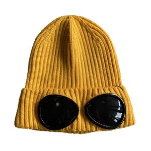 Aviator Lens Plus Velours Tricot Chapeau Hiver Froid Chaud Laine Chapeaux Hommes Et Femmes Joker Lunettes Cold Cap