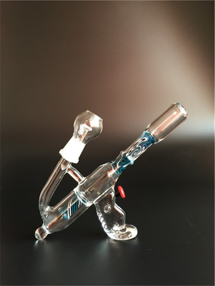 New Arrival Amazing Gun Shape Glass Four Colours Two Functions Oil Rigs