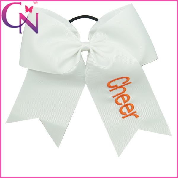 Wholesale 7 Inch Grosgrain Ribbon Cheer Bow Cheer Embroidered Bows With