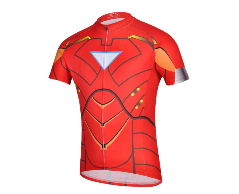 The Avengers League Ironman Pro Cycling Jersey And Bib Shorts Superhero
