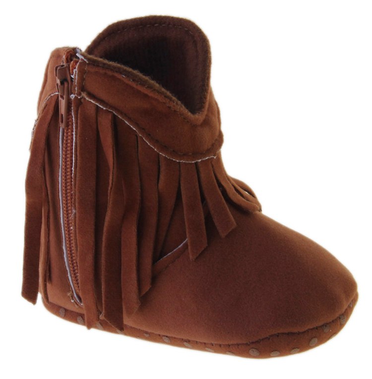 Christmas Xmas Baby Moccasins Boot Infant Velvet Boots Side Zipper Baby