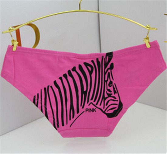 2017 Fashion Cute Zebra Ladies Girls Panties Short Cotton Underwear