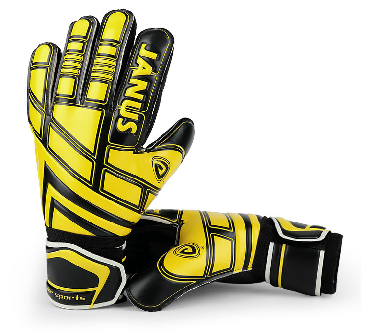 2017 Good Goalie Gloves Yellow Black Latex England Soccer Ball Goal