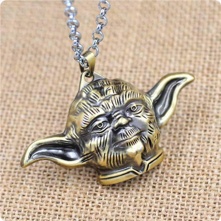 Wholesale Star Wars Jewelry Metal Silver Fashion Yoda Pendant Chain