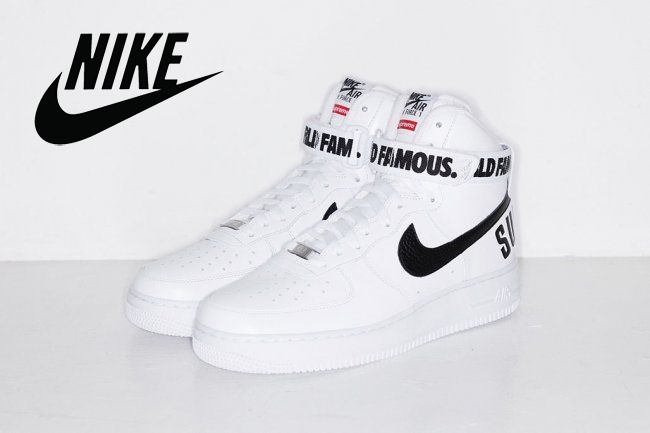 2016 Nike Air Force 1 High Supreme X Full White Black Genuine Leather Air Force One Af1 Women 