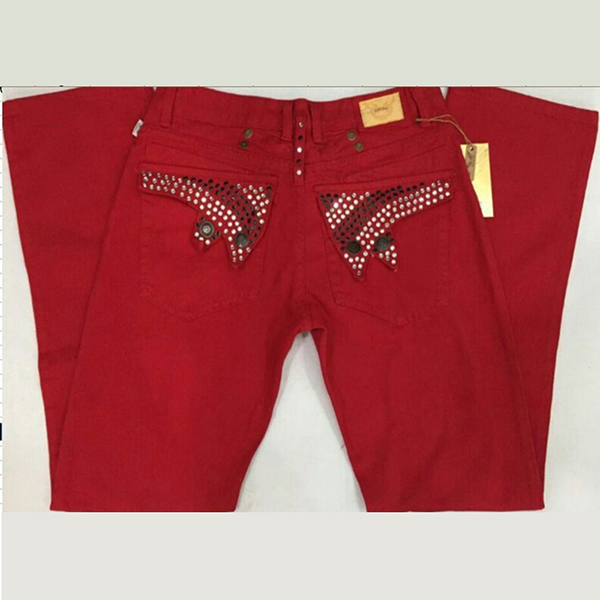 2017 2016 New Arrival Fashion Red Men'S Robin Jeans Famous Brand Ripped