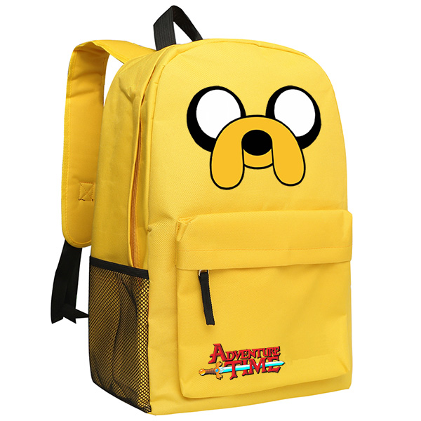 Adventure Time Backpack Original Lime Green Finn Backpack Bag W/ Hat Knapsack In Stock Student