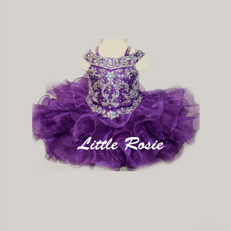 Cute Baby Ball Gown Girl'S Pageant Dresses 2016 Organza Square Neckline