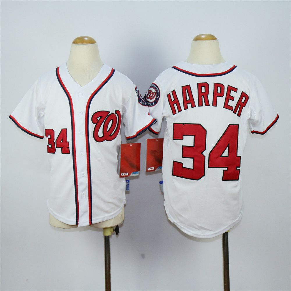 2017 34 Bryce Harper Kids Jersey 31max Scherzer Youth Jersey Washington