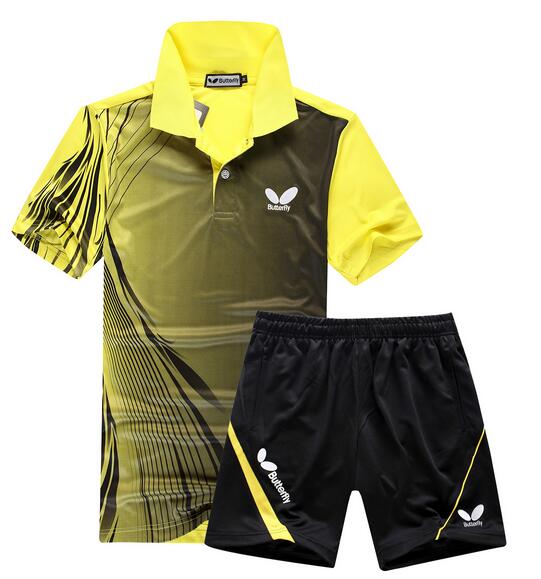 2017 Butterfly Table Tennis Jersey Short T Shirt Lapel Collar