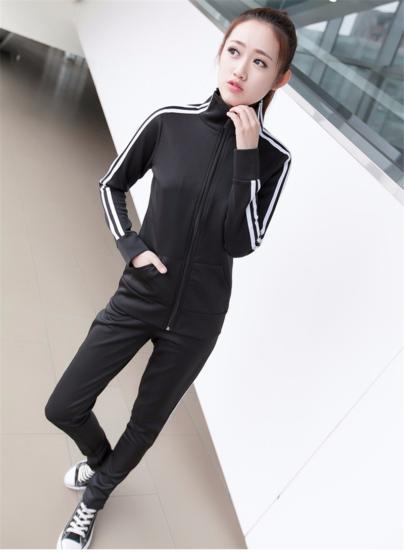 2017 Sping Autumn Sport Suit Set For Women Jogging Suits Patchwork Plus Size Tracksuit And Track
