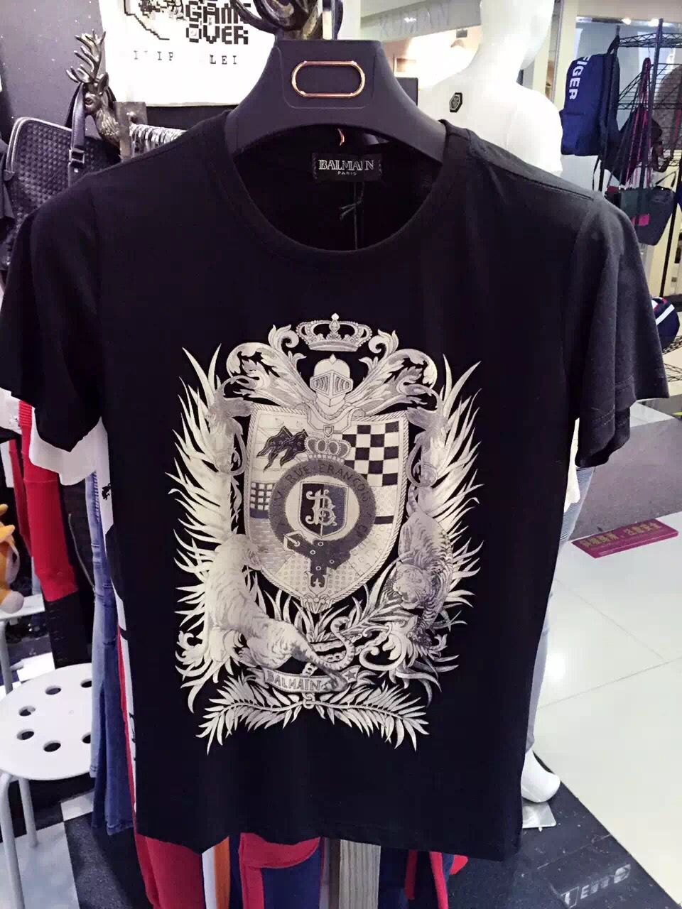balmain paris men's t shirt