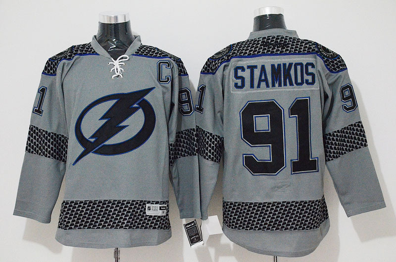 2017 2016 Cheap Tampa Bay Lightning Hockey Jerseys 91 Steven Stamkos Jersey Home Blue Road