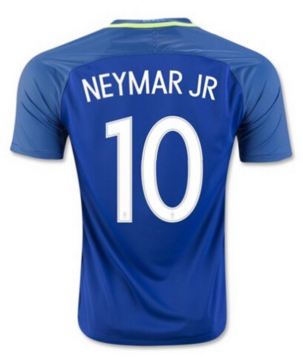 2016 Brazil Soccer Jersey NEYMAR JR Home Away PELE OSCAR D.COSTA DAVID LUIZ Top Quality Brazil 