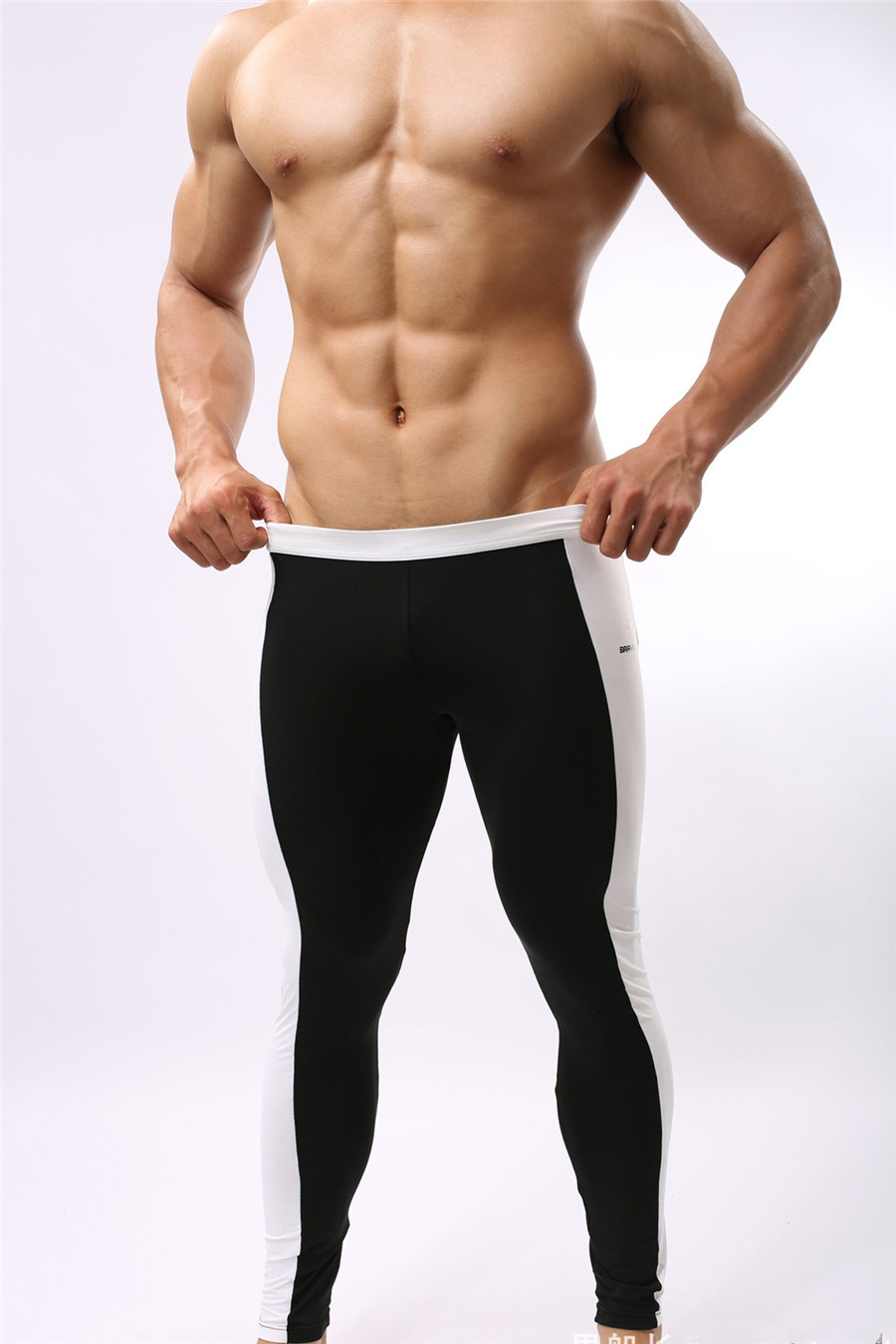 2017 Men Sportswear Fitness Yoga Gym Spandex Trousers Men Stretch Tight