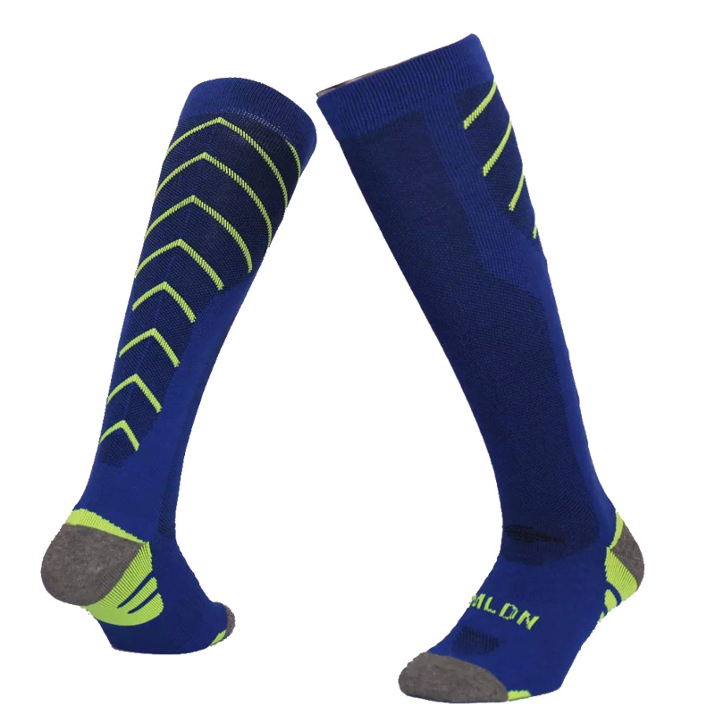 2017 Youth In Bulk Thick Soccer Socks Over Knee Cotton Blue Go Over