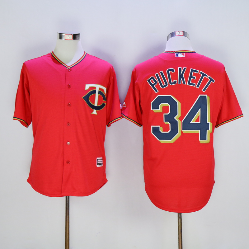 2017 New Minnesota Twins 34 Kirby Puckett 1969 1948 1991 Throwback Mlb