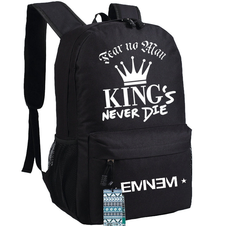 2017 Fans Eminem Backpack Rap God Singer School Bag King'S Never Die