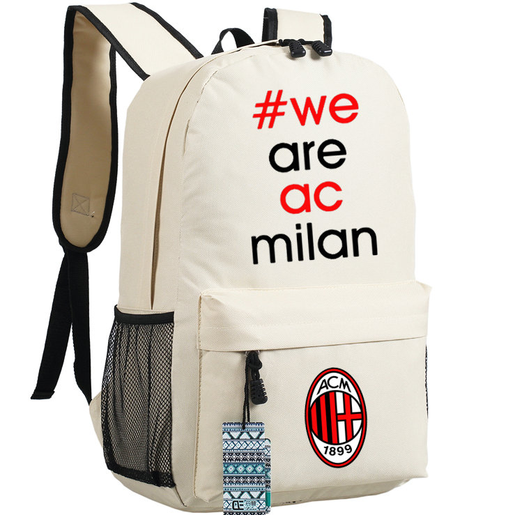 2017 Ac Milan Backpack Football Club Fans School Bag Cool Soccer Team