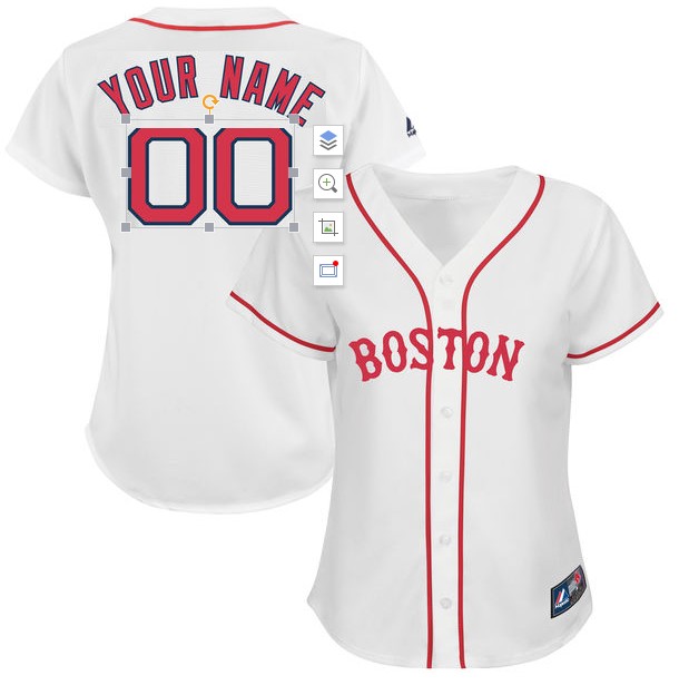 2017 Custom Women Boston Red Sox Personalized Home Jersey 2015 New
