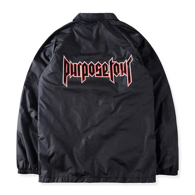 Justin Bieber Purpose Tour Jacket Men Windbreaker Bomber Jacket Hip Hop