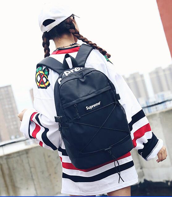 Superme Fashion Backpack Male Female Nylon Backpack Skateboard Harajuku