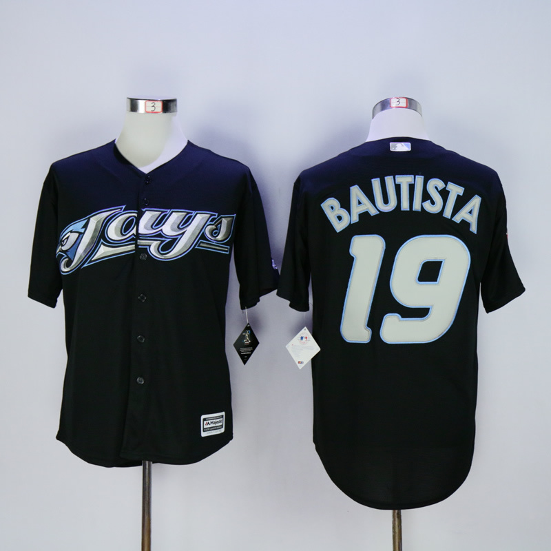 Men Toronto Blue Jays Jerseys 19 Jose Bautista Jerseys Blue White Red Gray Baseball Jerseys for