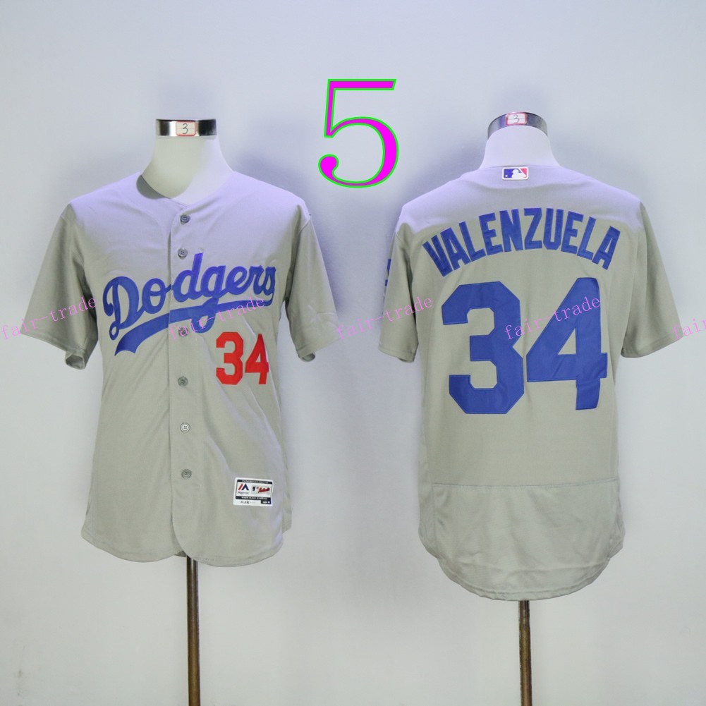 2017 Wholesale Baseball 34 Fernando Valenzuela Jersey Cream White