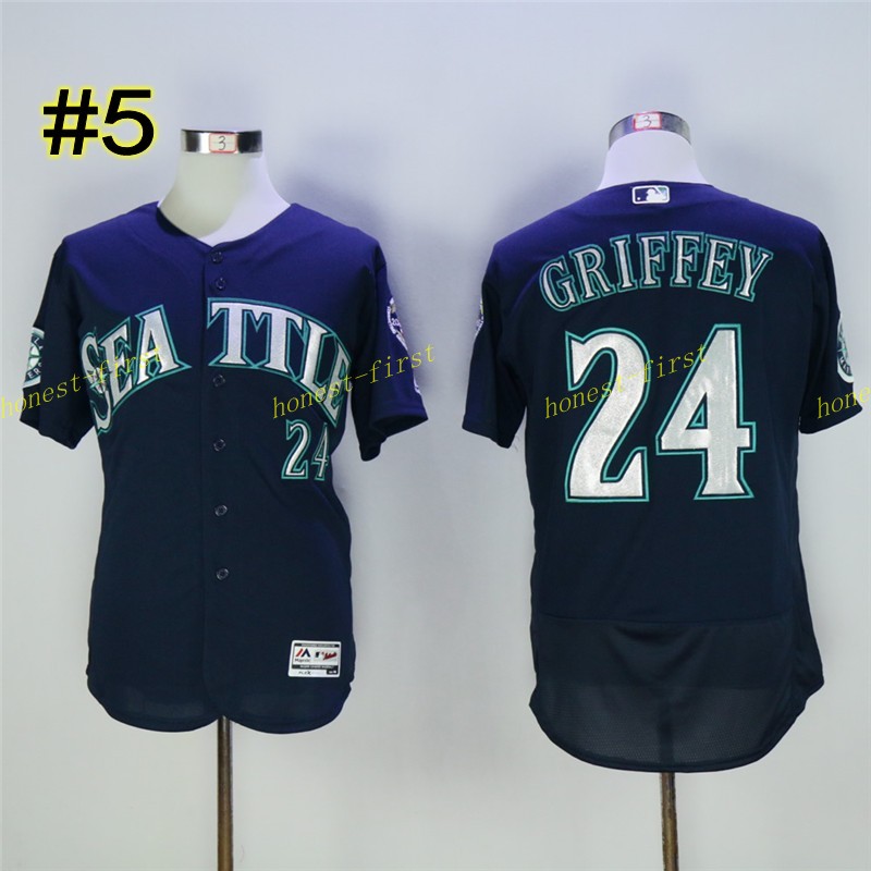 Best Quality 24 Ken Griffey Jr Jersey 2016 Hall Of Fame Patch Seattle