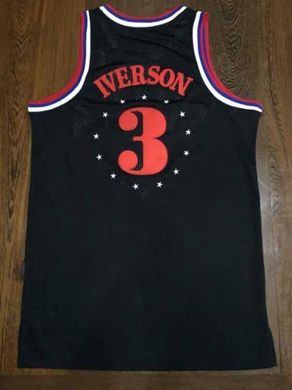 2017 High Quality Retro 3 Allen Iverson Sport Jersey Throwback Jerseys