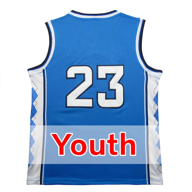2017 Top Quality Men'S 23 North Carolina Jerseys Blue/White Youth